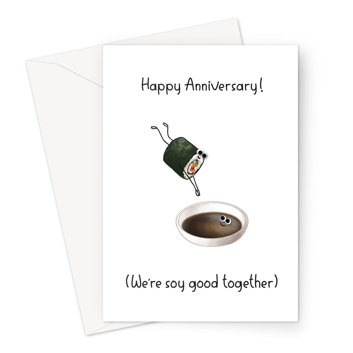 Happy Anniversary, We're Soy Good Together! Greeting Card