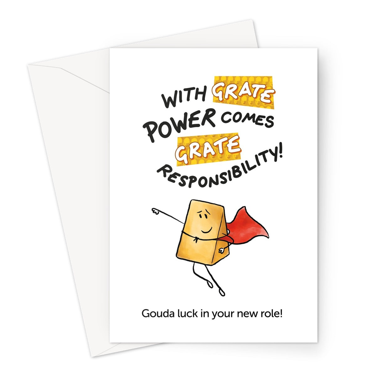 With Grate Power Comes Grate Responsibility Greeting Card