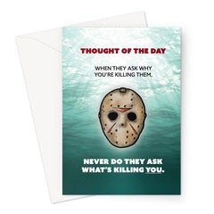 What's killing you? - Jason Voorhees Friday the 13th - Underwater Greeting Card