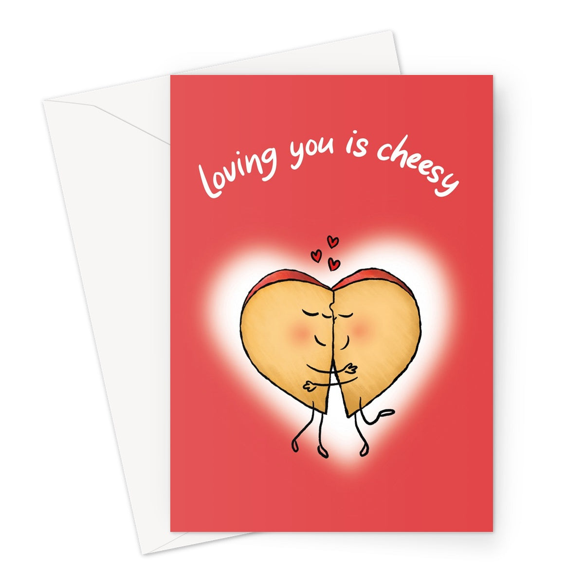 Loving You Is Cheesy Greeting Card