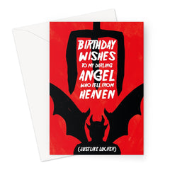 Birthday Wishes Fallen Angel Greeting Card