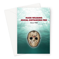 Mask wearing social distance pro - Jason Voorhees Friday the 13th - Underwater Greeting Card